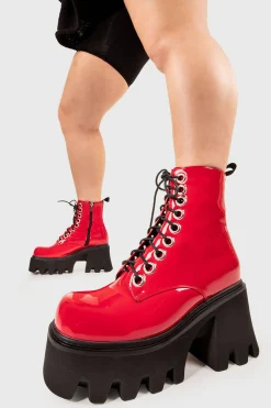 lamodawebsite Run To You Chunky Platform Ankle Boots< Knochel