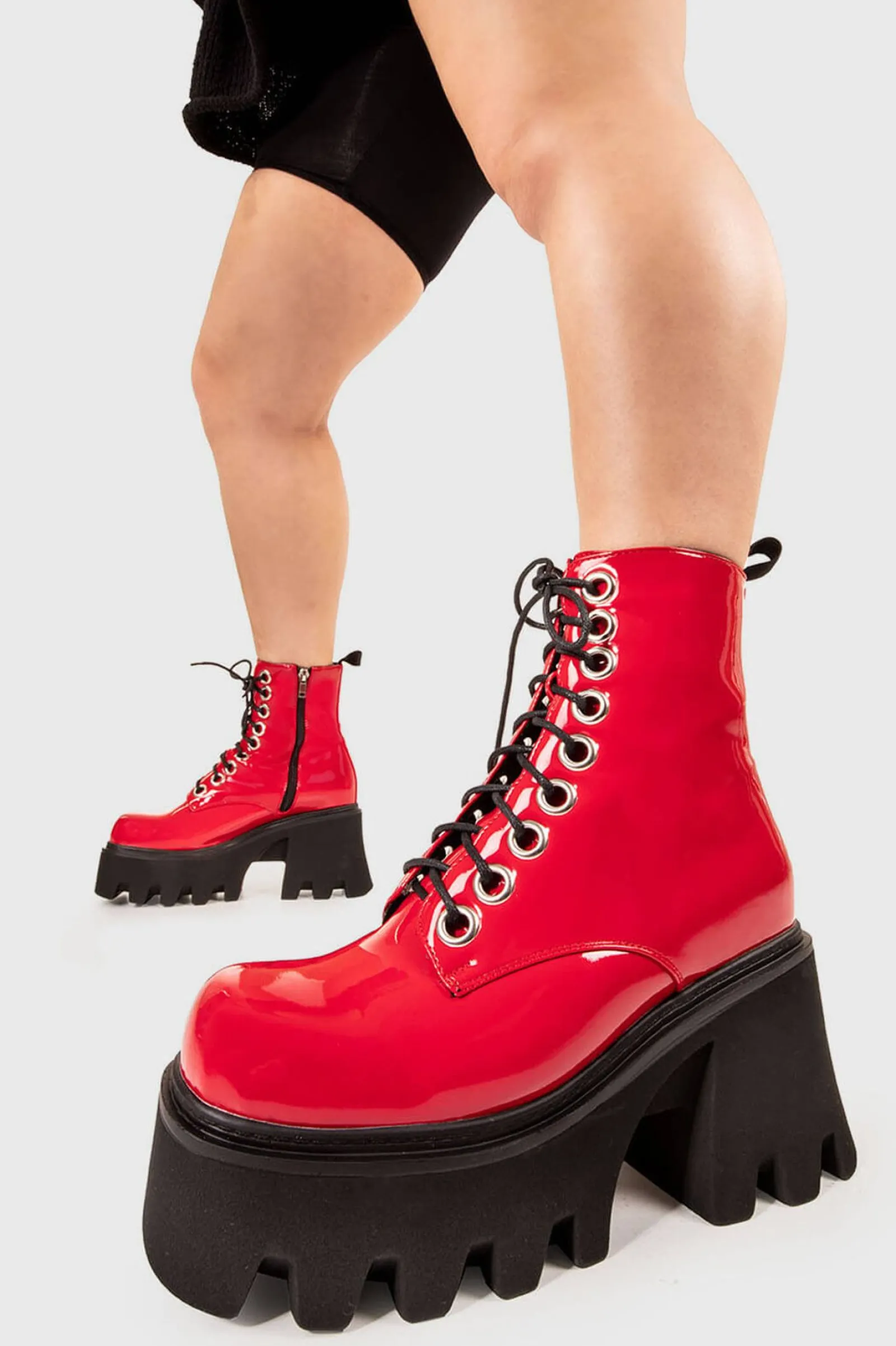 lamodawebsite Run To You Chunky Platform Ankle Boots< Knochel
