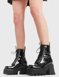 lamodawebsite Run To You Chunky Platform Ankle Boots< Knochel