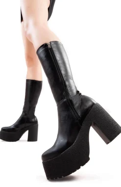 lamodawebsite Salt Platform Calf Boots< Kalb