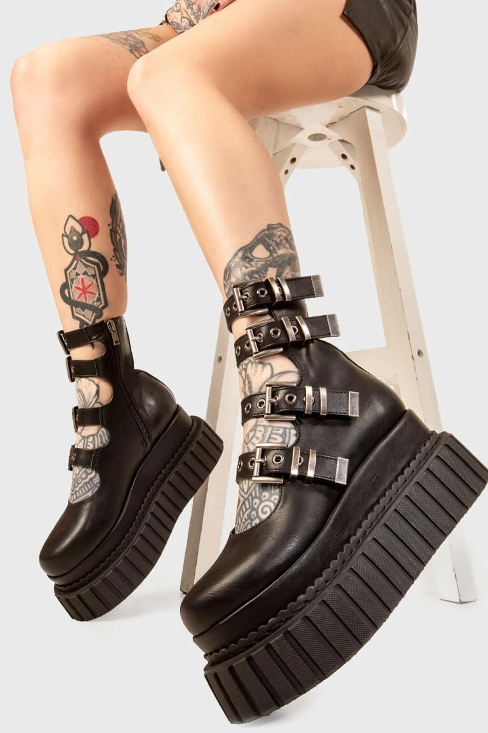 lamodawebsite Same Crew Chunky Ankle Creeper Boots< Chunky