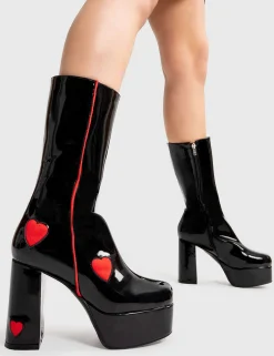 lamodawebsite Secret Lovers Platform Calf Boots< Kalb