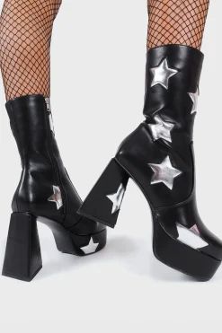 lamodawebsite Seeking Stars Platform Ankle Boots< Knochel