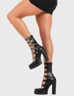 lamodawebsite Silencio Platform Ankle Boots< Knochel