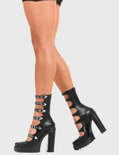 lamodawebsite Silencio Platform Ankle Boots< Knochel