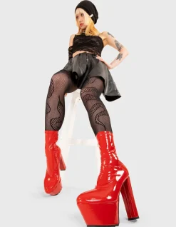 LAMODA So Sleek Platform Ankle Boots< Knochel