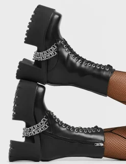 LAMODA Step On It Chunky Platform Ankle Boots< Knochel