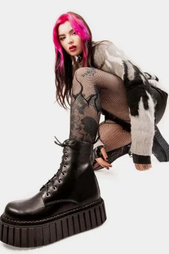lamodawebsite Stormz Chunky Ankle Creeper Boots< Knochel