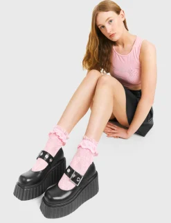 LAMODA Survivor Chunky Platform Creeper Shoes< Chunky