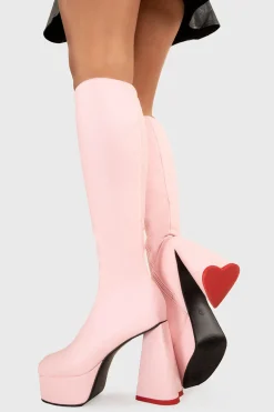 lamodawebsite Sweet Talker Wide Calf Platform Knee High Boots< Kniehoch