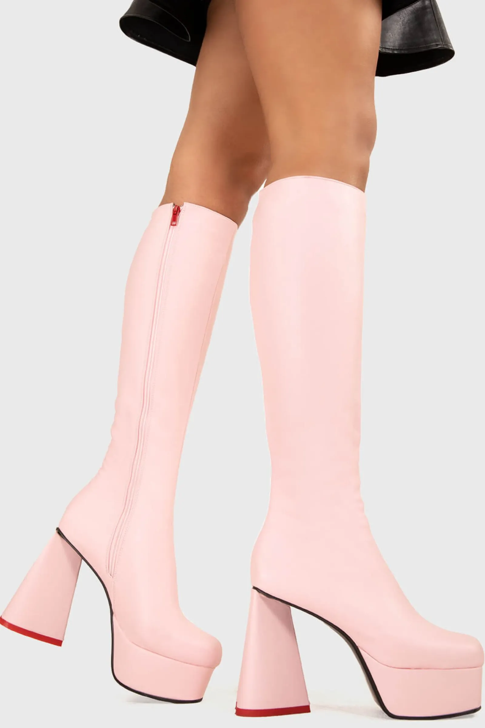 lamodawebsite Sweet Talker Wide Calf Platform Knee High Boots< Kniehoch