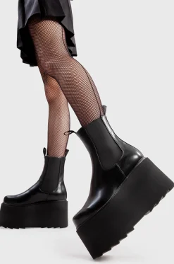 LAMODA Time Waster Chunky Platform Ankle Boots< Chunky