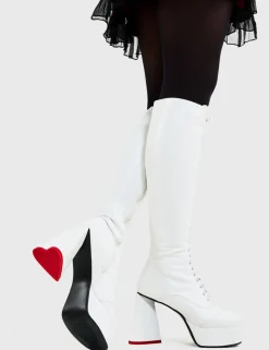 LAMODA Too Cute Platform Knee High Boots< Kniehoch