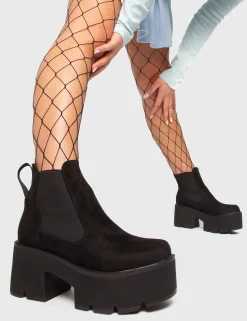 lamodawebsite Tough Love Chunky Platform Ankle Boots< Knochel