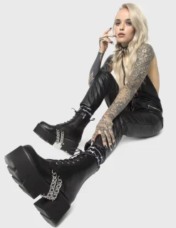 lamodawebsite Trapped Chunky Platform Ankle Boots< Knochel