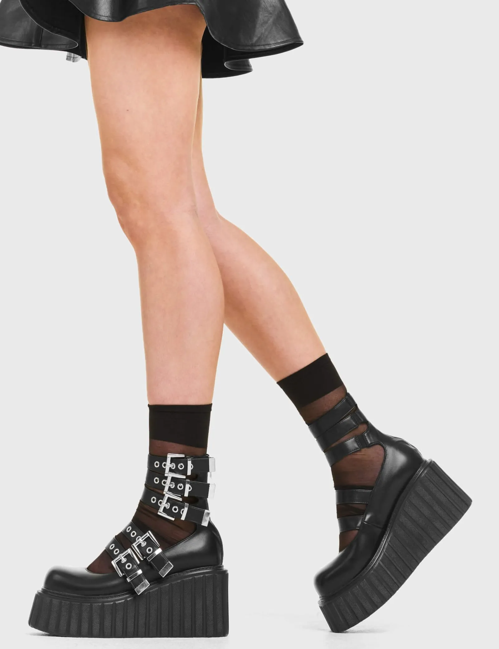 LAMODA Under The Influence Chunky Platform Creeper Shoes< Chunky
