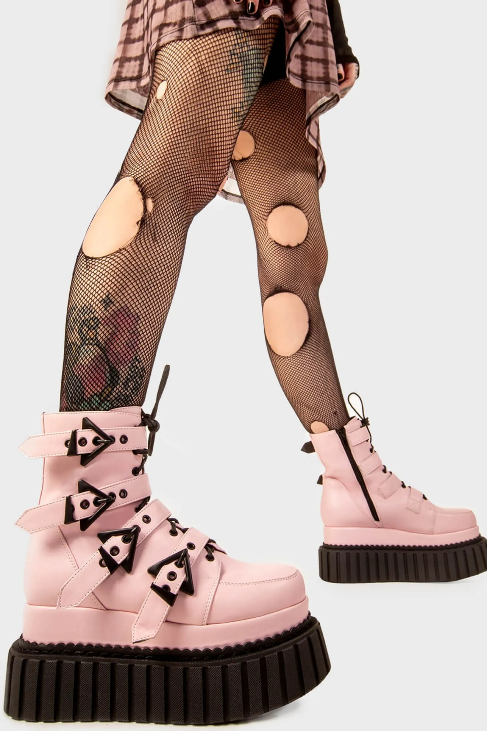 lamodawebsite Unstable Chunky Ankle Creeper Boots< Knochel