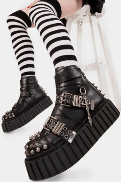 lamodawebsite Virtual Insanity Chunky Ankle Creeper Boots< Knochel
