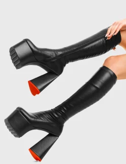 lamodawebsite Wild Child Platform Knee High Boots< Kniehoch