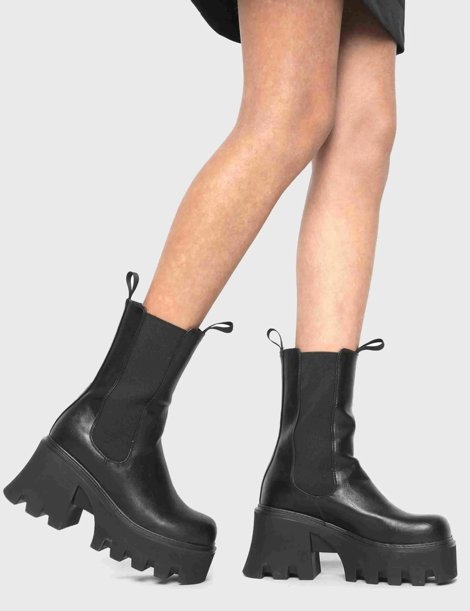 lamodawebsite Wipe Out Chunky Platform Ankle Boots< Knochel