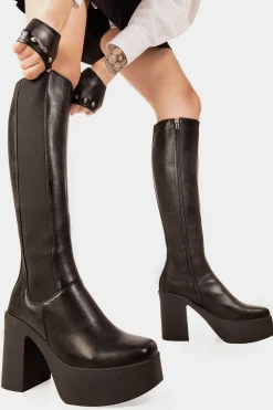 lamodawebsite Yes Boss Platform Knee High Boots< Kniehoch