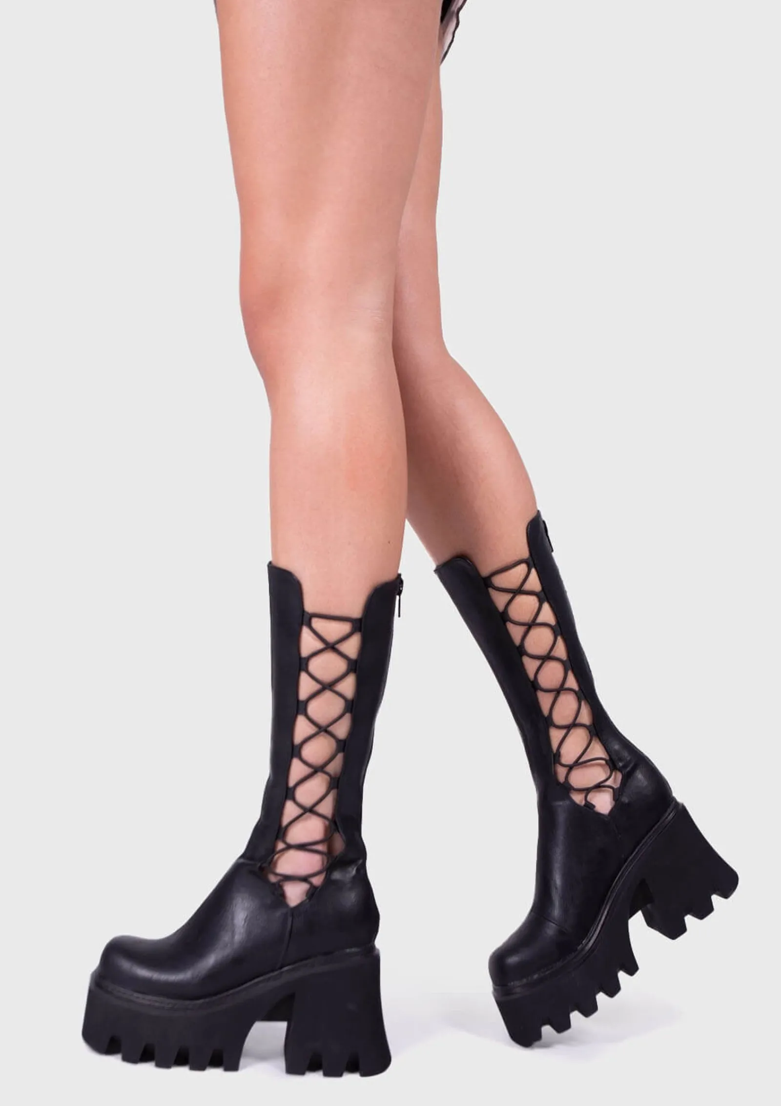LAMODA Your Soul Chunky Platform Calf Boots< Kalb